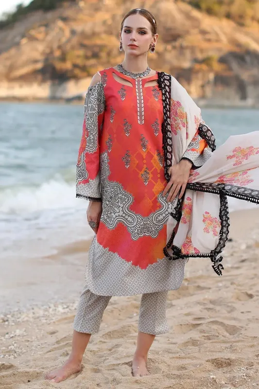 Charizma C Prints Vol 6 Grey Chiffon – view 1 – Poshaq