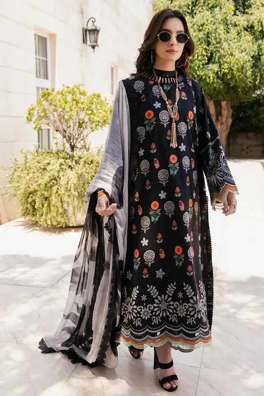 Charizma C Prints Vol 6 Black Chiffon – view 1 – Poshaq