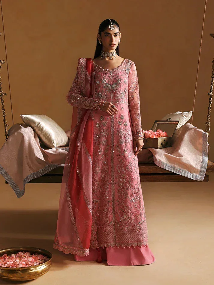Gulaal Wedding 25 Coral Raw Silk – view 1 – Poshaq