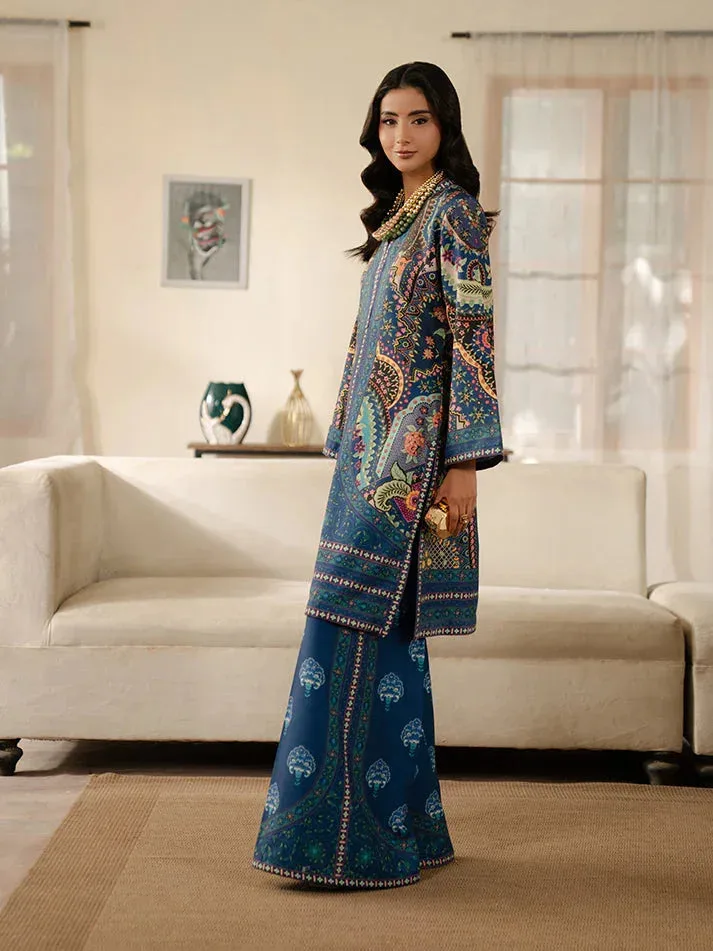 Gulaal Winter Basics Blue Khaddar – view 3 – Poshaq
