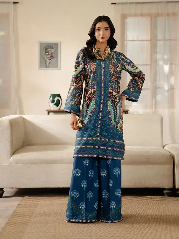 Gulaal Winter Basics Blue Khaddar – view 4 – Poshaq