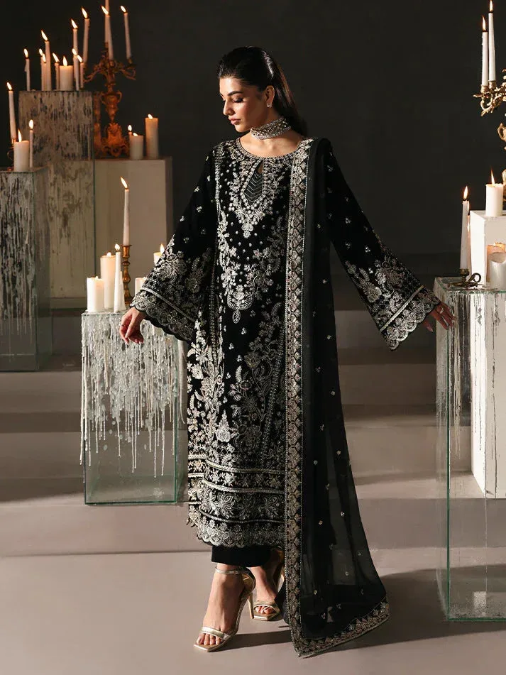 Gulaal Marais Velvet Black Raw Silk – view 4 – Poshaq
