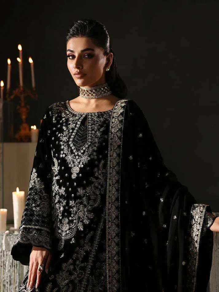 Gulaal Marais Velvet Black Raw Silk – view 5 – Poshaq