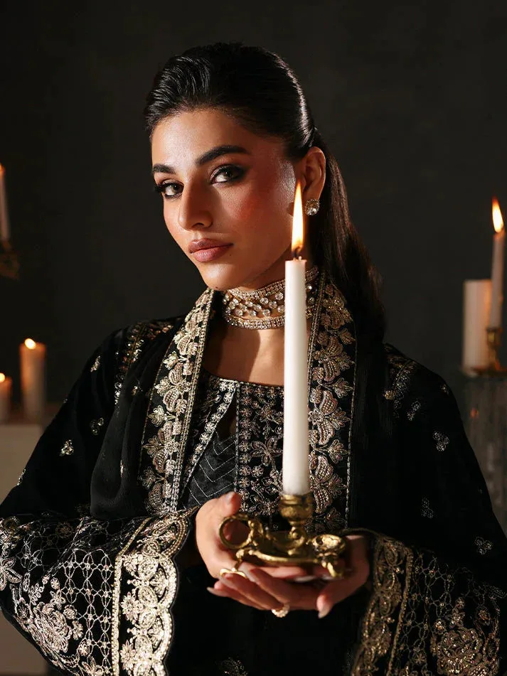 Gulaal Marais Velvet Black Raw Silk – view 9 – Poshaq