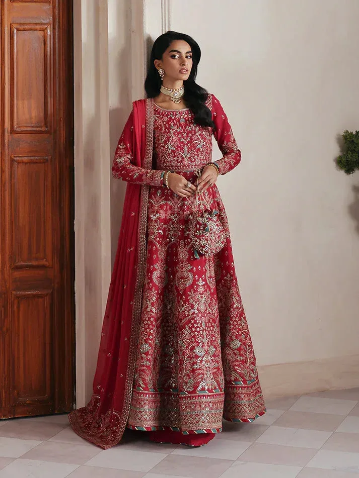 Gulaal Serica Raw Silk Haute Red Raw Silk – view 1 – Poshaq