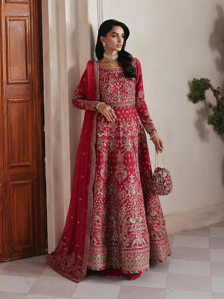 Gulaal Serica Raw Silk Haute Red Raw Silk – view 3 – Poshaq