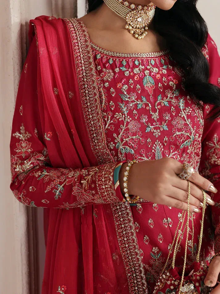 Gulaal Serica Raw Silk Haute Red Raw Silk – view 7 – Poshaq