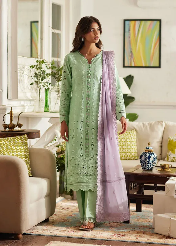 Bin Ilyas Carnival Summer Edit 25 Pistachio Organza – view 1 – Poshaq