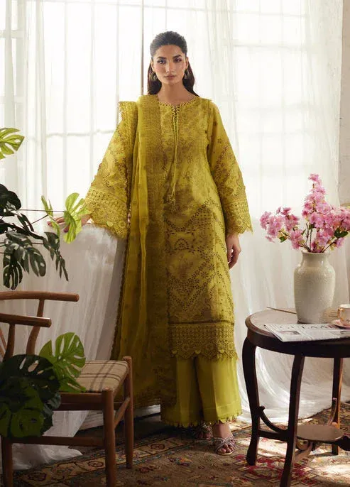 Bin Ilyas Carnival Summer Edit 25 Olive Organza – view 1 – Poshaq
