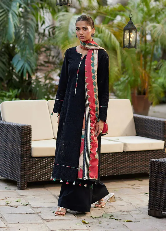 Bin Ilyas Carnival Summer Edit 25 Black Cotton – view 1 – Poshaq