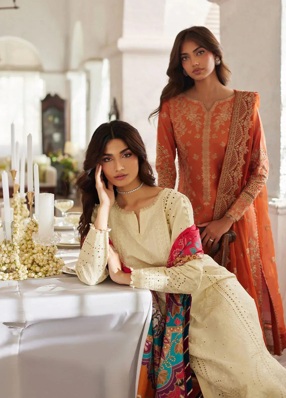 Bin Ilyas Carnival Summer Edit 25 Deep Saffron Organza – view 5 – Poshaq