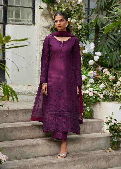 Bin Ilyas Carnival Summer Edit 25 Dark Purple Organza – view 1 – Poshaq
