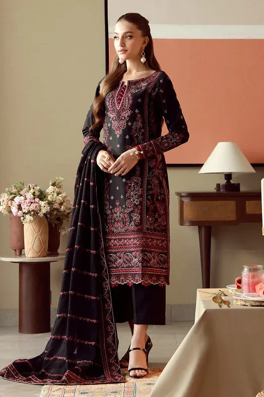 Gulaal Festive Pret Black Chiffon – view 1 – Poshaq
