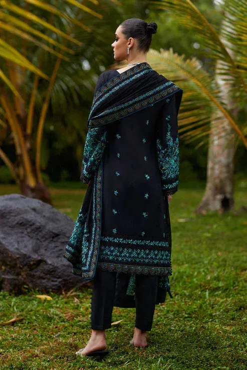 Gulaal Luxury Lawn 25 Black Organza – view 2 – Poshaq