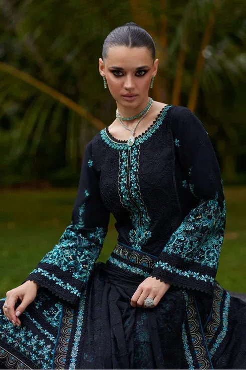 Gulaal Luxury Lawn 25 Black Organza – view 4 – Poshaq