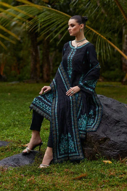 Gulaal Luxury Lawn 25 Black Organza – view 5 – Poshaq