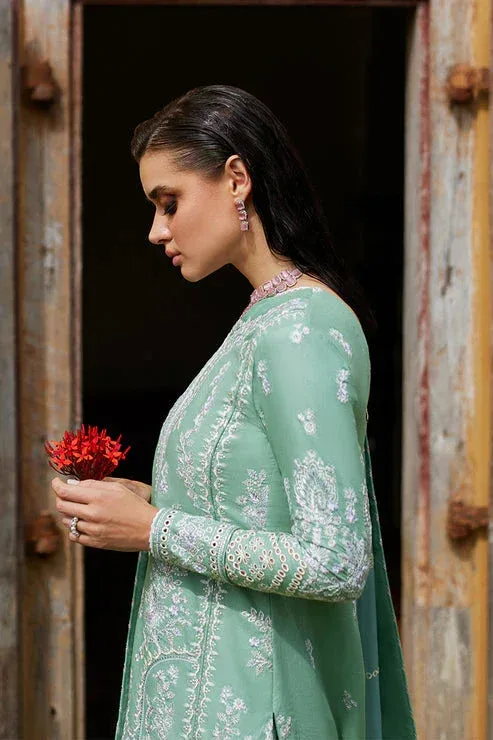 Gulaal Luxury Lawn 25 Aqua Organza – view 3 – Poshaq
