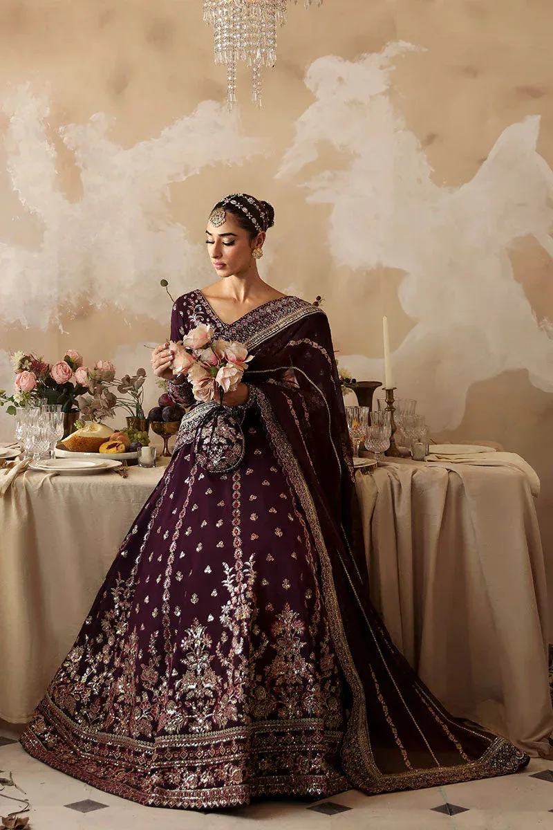 Gulaal Shehrnaaz Raw Silk Dark Purple Raw Silk – view 3 – Poshaq