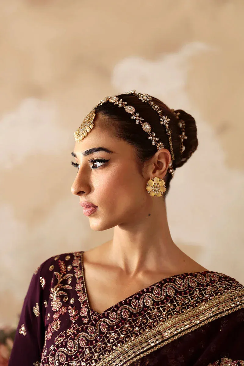Gulaal Shehrnaaz Raw Silk Dark Purple Raw Silk – view 4 – Poshaq