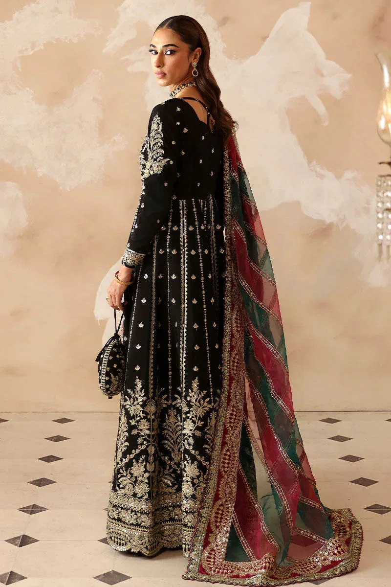 Gulaal Shehrnaaz Raw Silk Black Raw Silk – view 2 – Poshaq