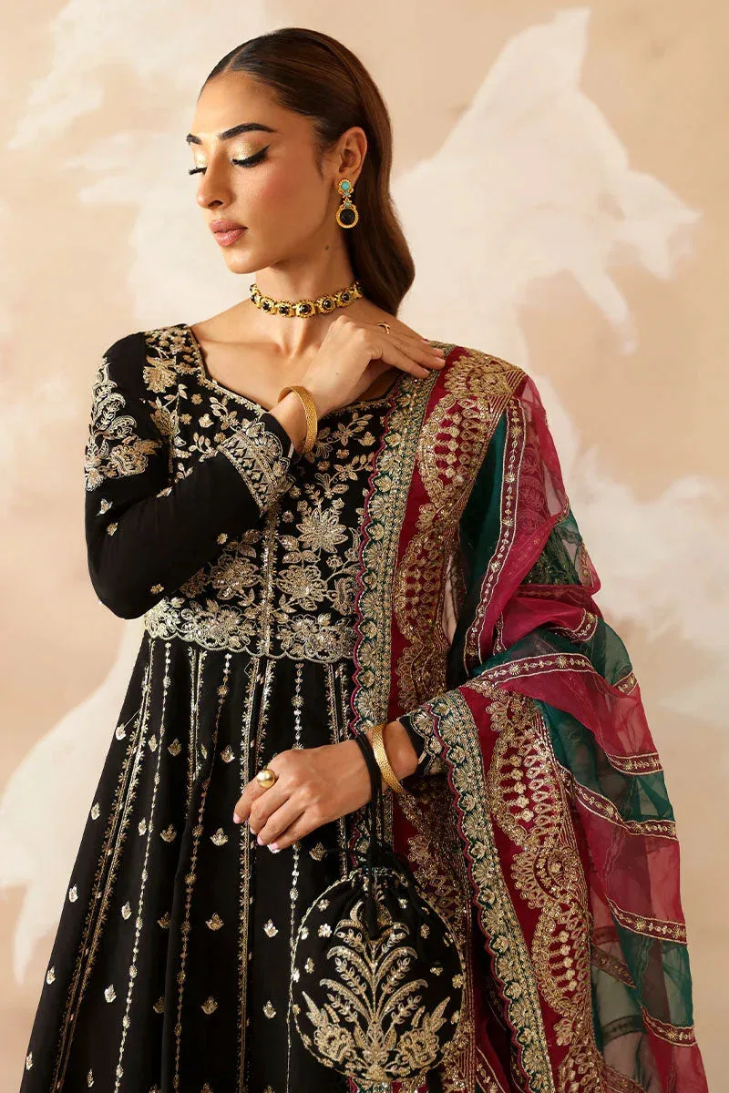 Gulaal Shehrnaaz Raw Silk Black Raw Silk – view 3 – Poshaq