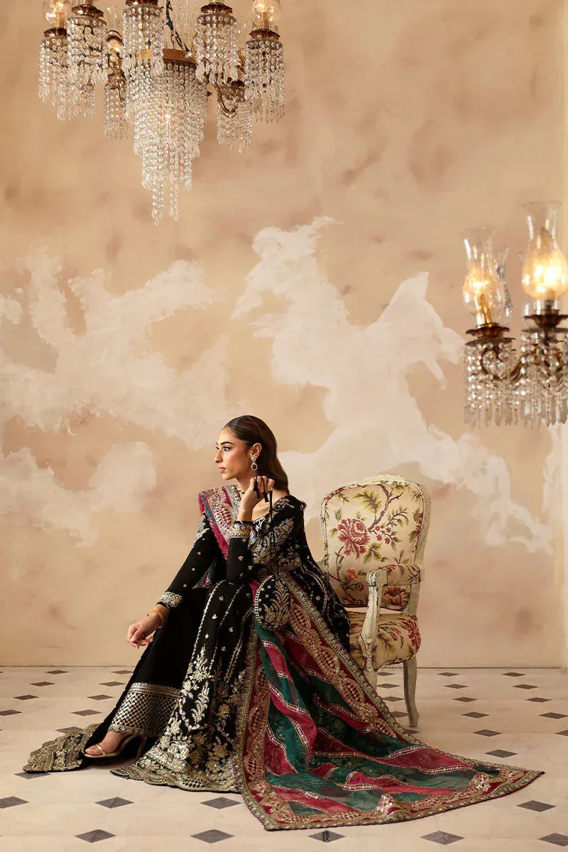 Gulaal Shehrnaaz Raw Silk Black Raw Silk – view 4 – Poshaq