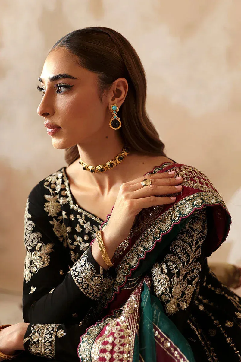 Gulaal Shehrnaaz Raw Silk Black Raw Silk – view 5 – Poshaq