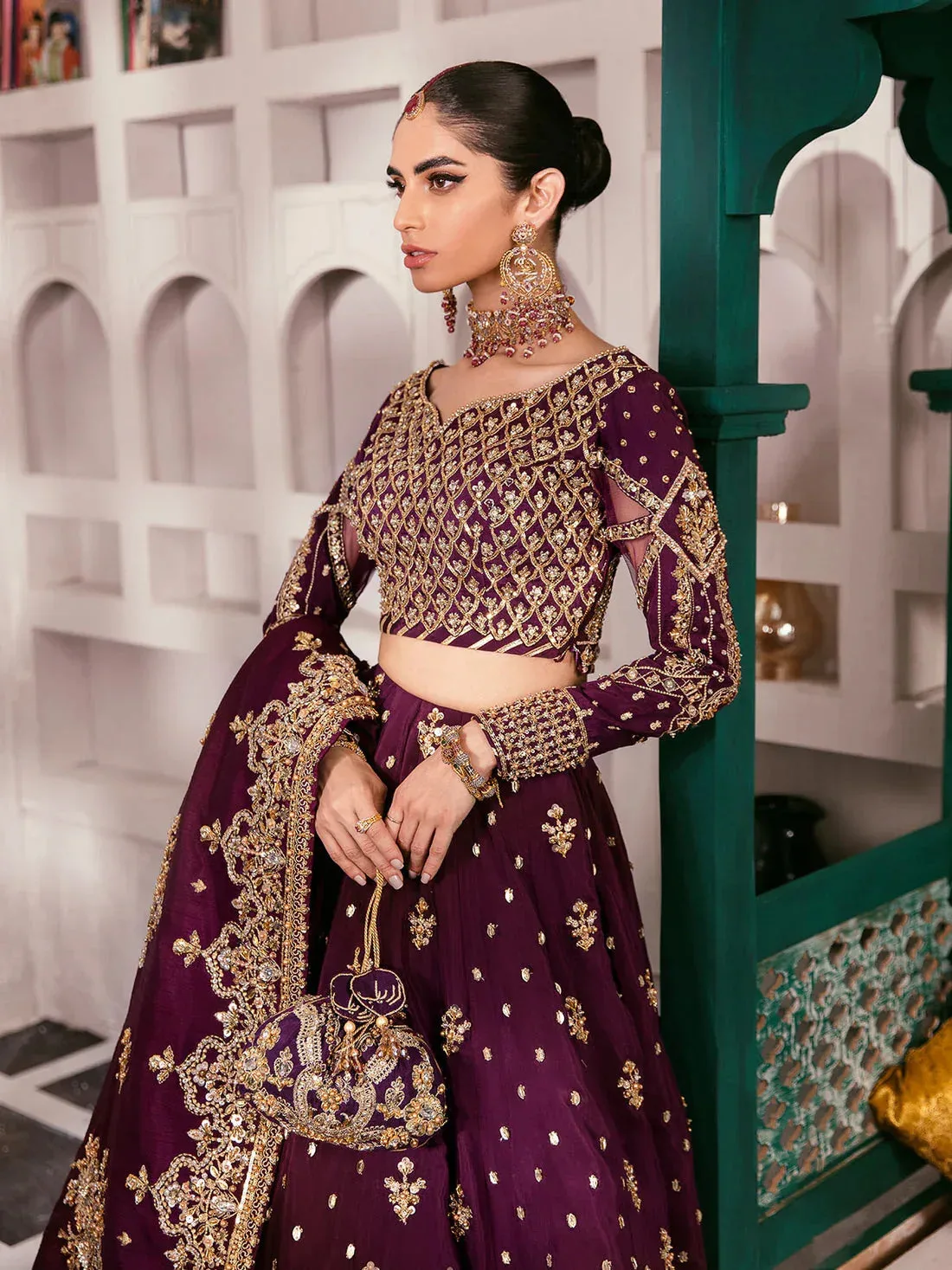 Gulaal Wedding Formals Purple – view 3 – Poshaq