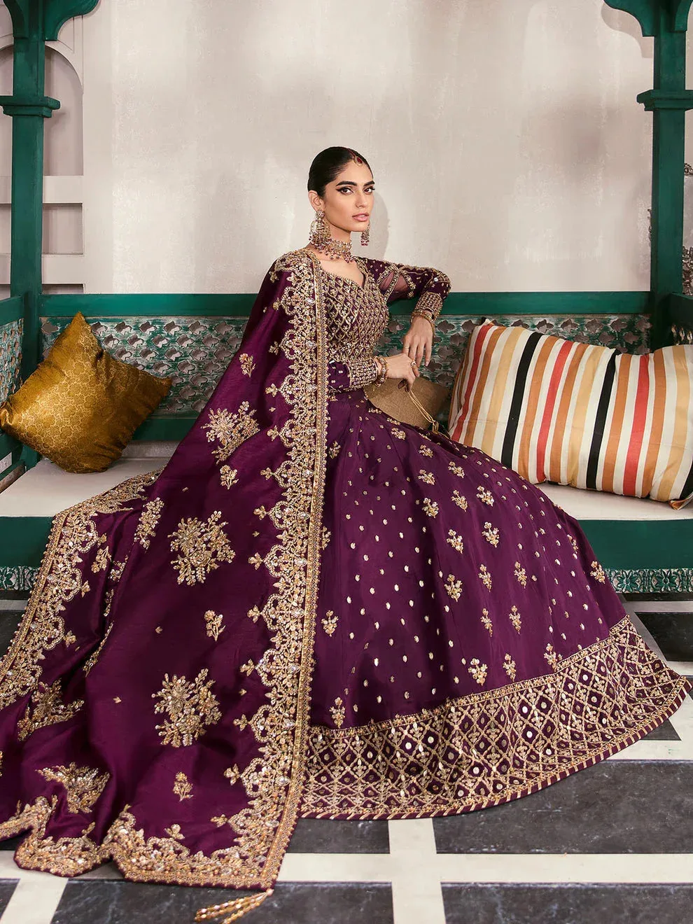 Gulaal Wedding Formals Purple – view 5 – Poshaq