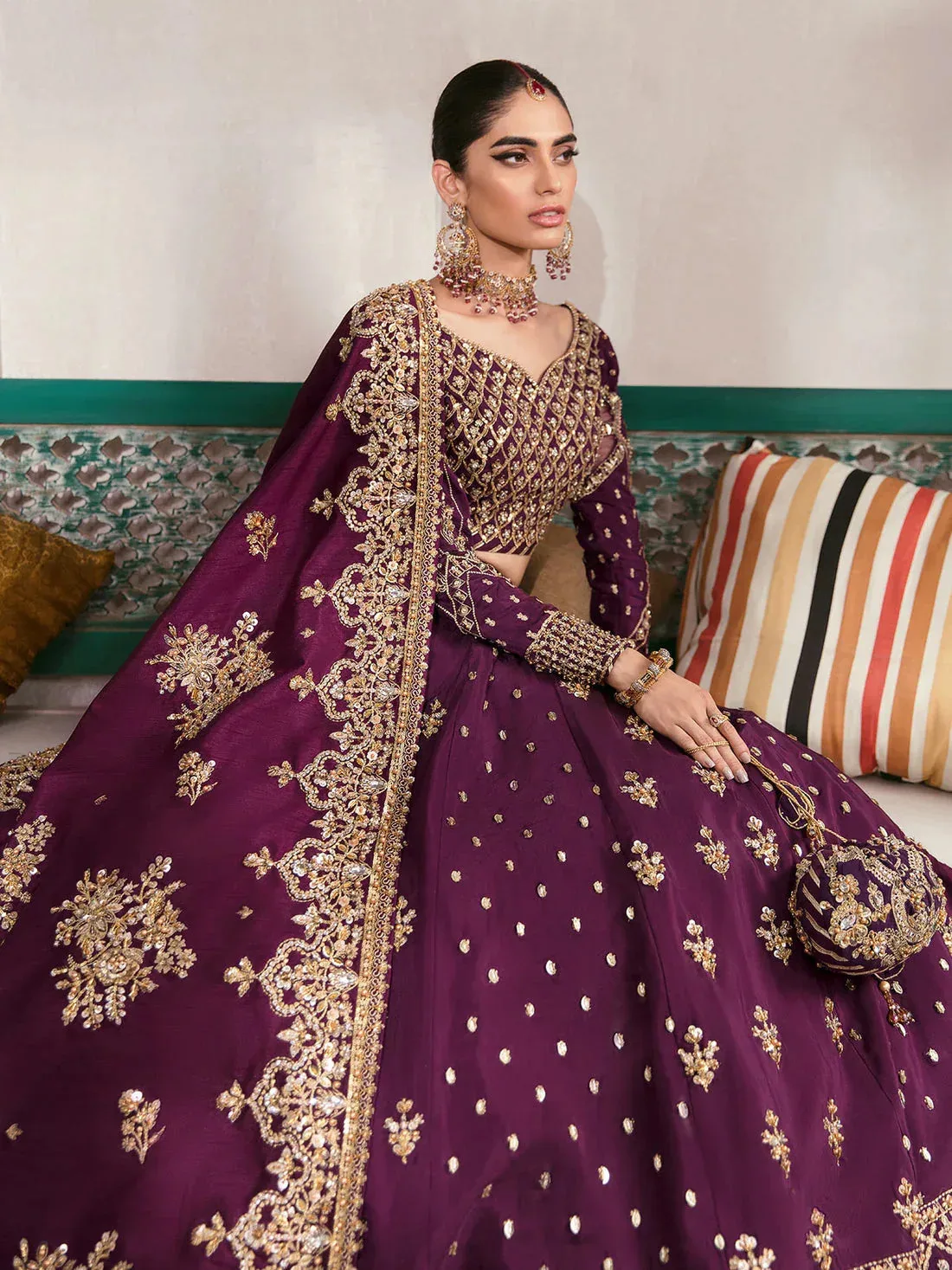Gulaal Wedding Formals Purple – view 6 – Poshaq