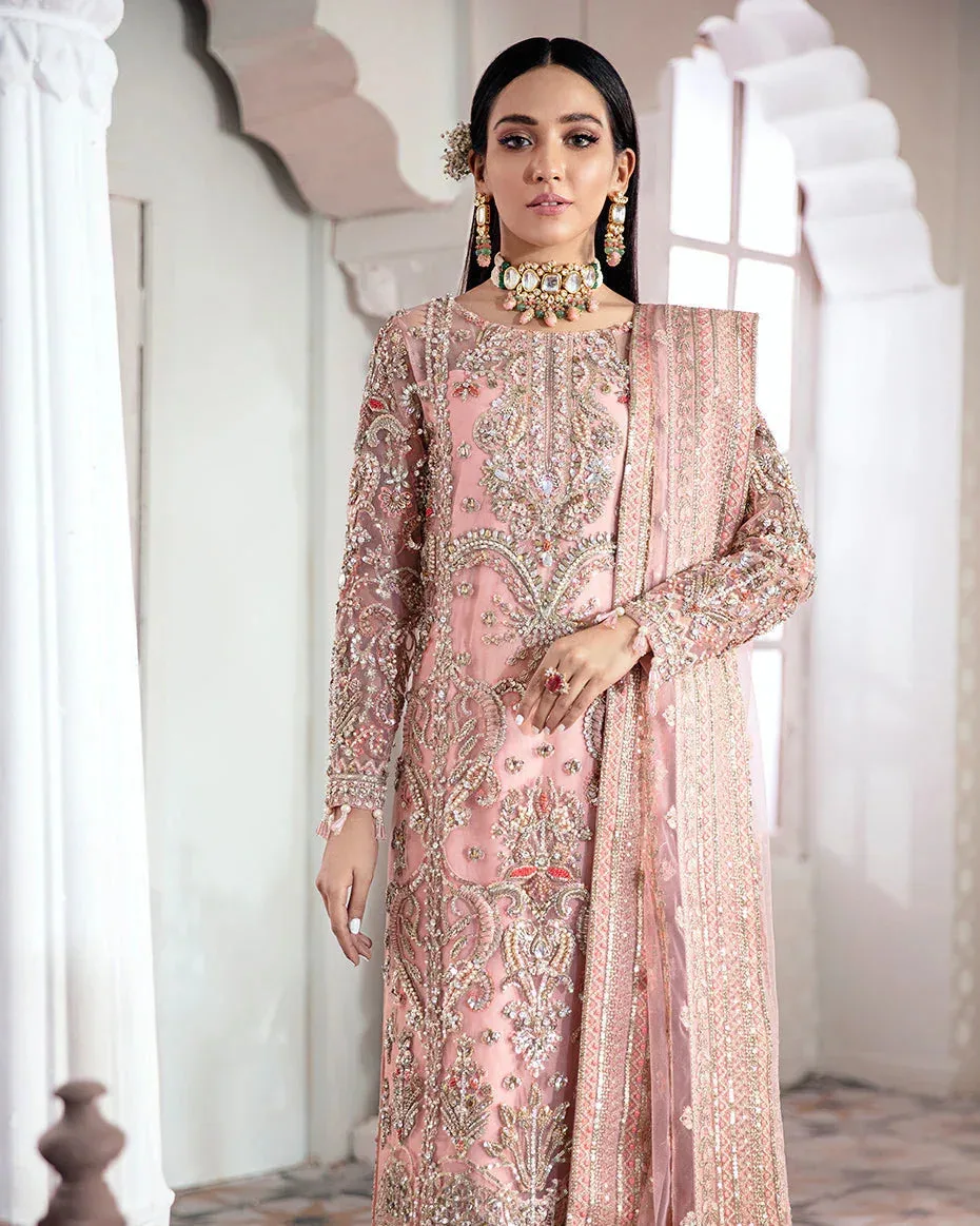 Gulaal Wedding Formals Peach Raw Silk – view 4 – Poshaq