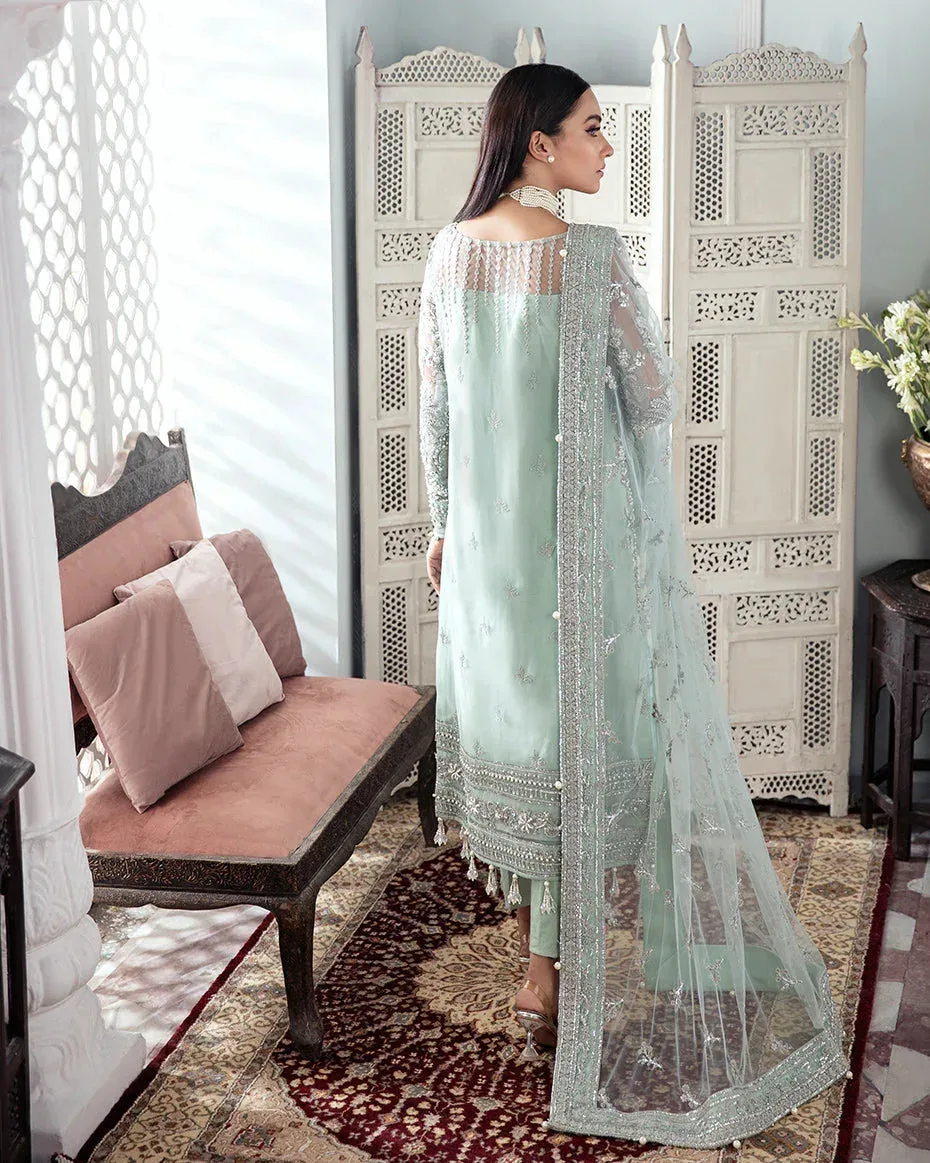 Gulaal Wedding Formals Green Raw Silk – view 2 – Poshaq