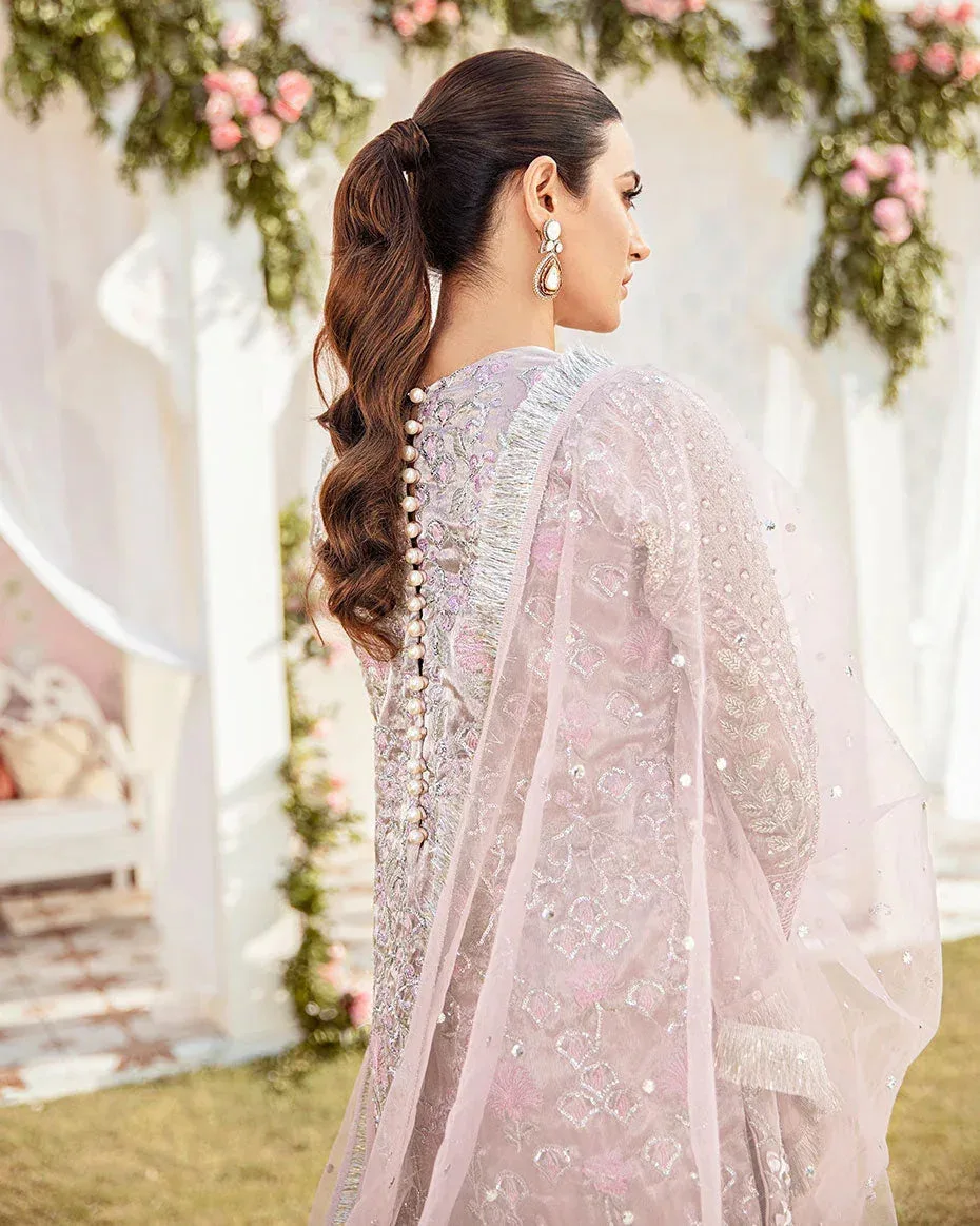 Gulaal Wedding Formals Silver Raw Silk – view 2 – Poshaq