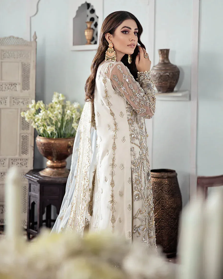 Gulaal Wedding Formals Off White Raw Silk – view 3 – Poshaq