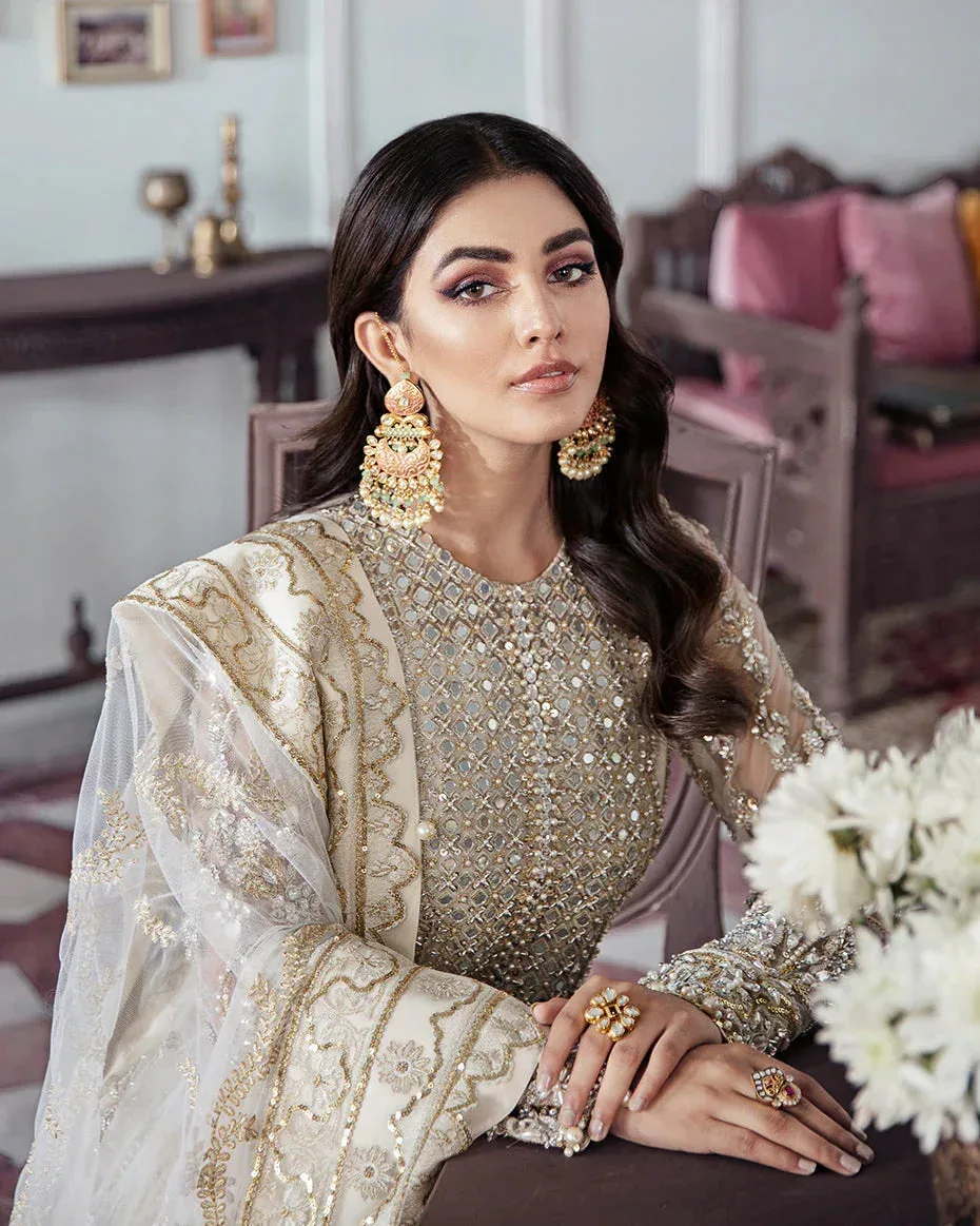 Gulaal Wedding Formals Off White Raw Silk – view 4 – Poshaq