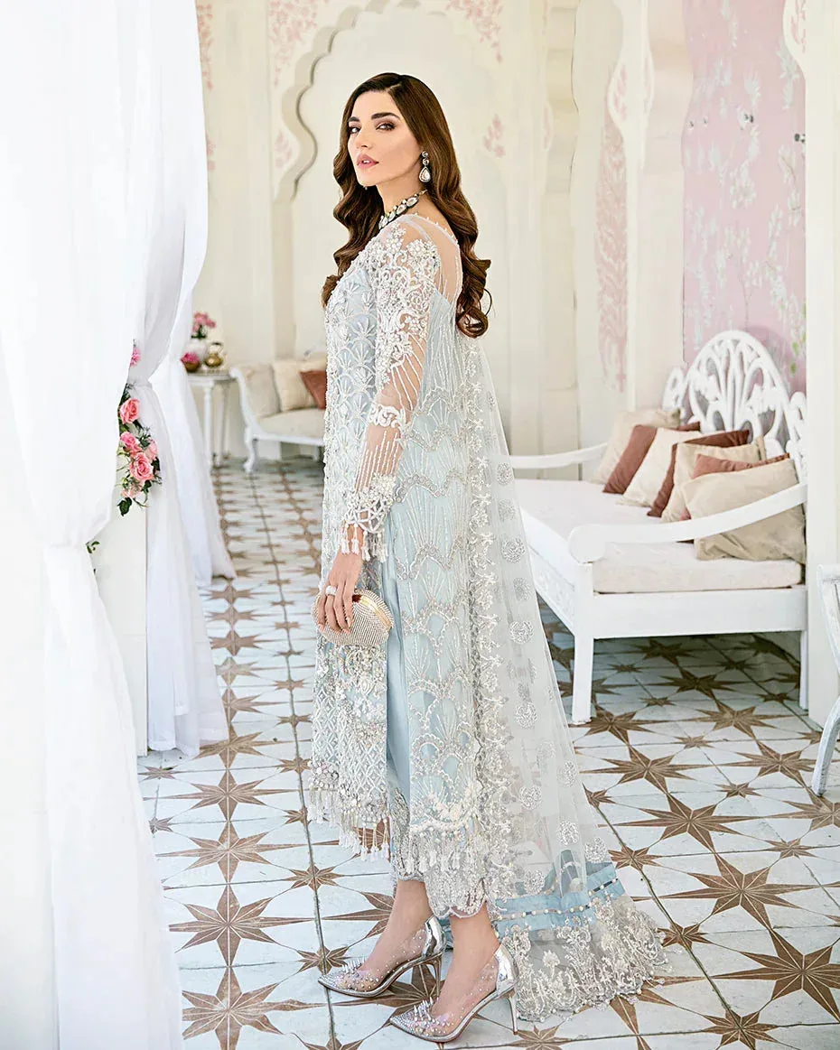Gulaal Wedding Formals Blue Raw Silk – view 2 – Poshaq