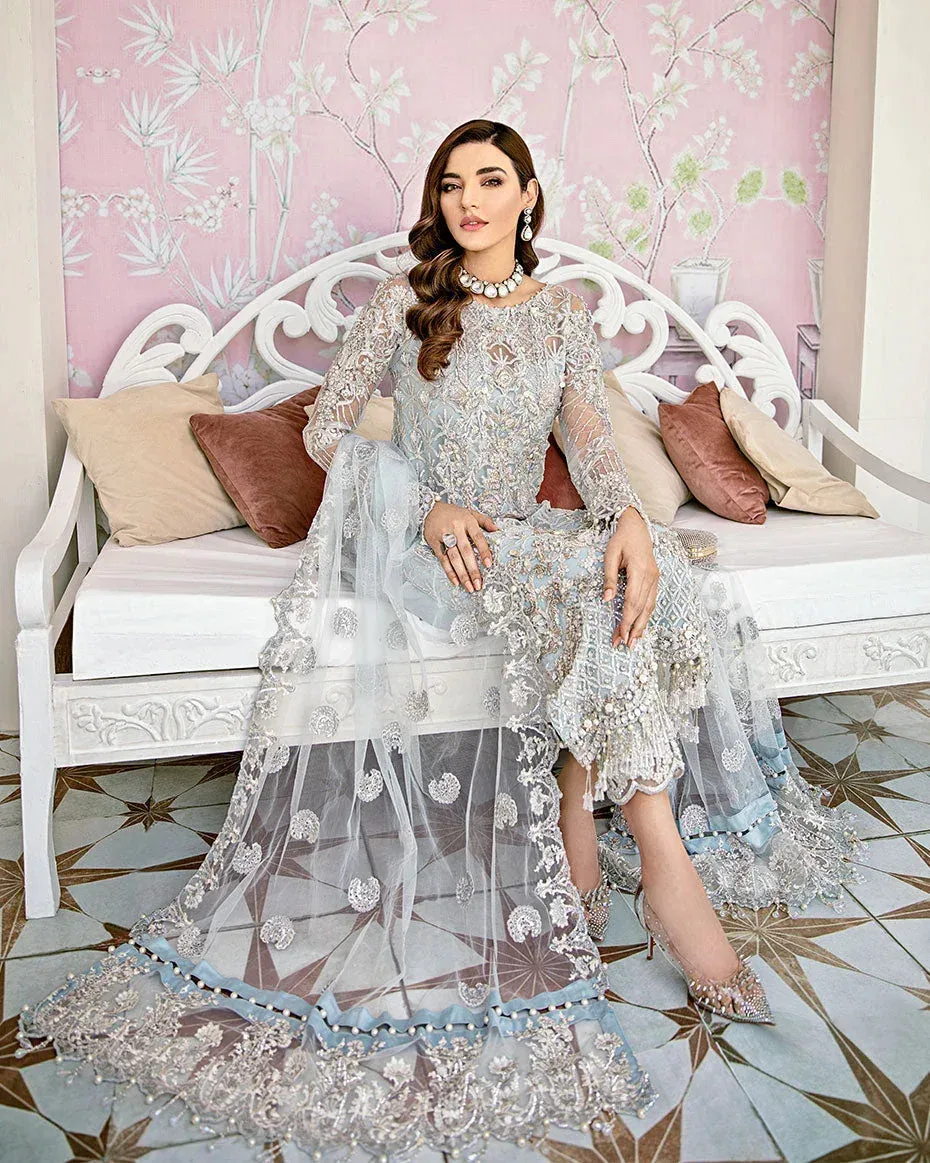 Gulaal Wedding Formals Blue Raw Silk – view 3 – Poshaq