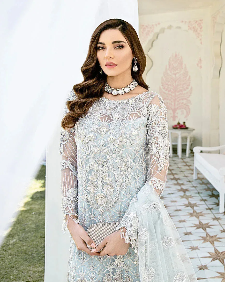Gulaal Wedding Formals Blue Raw Silk – view 4 – Poshaq