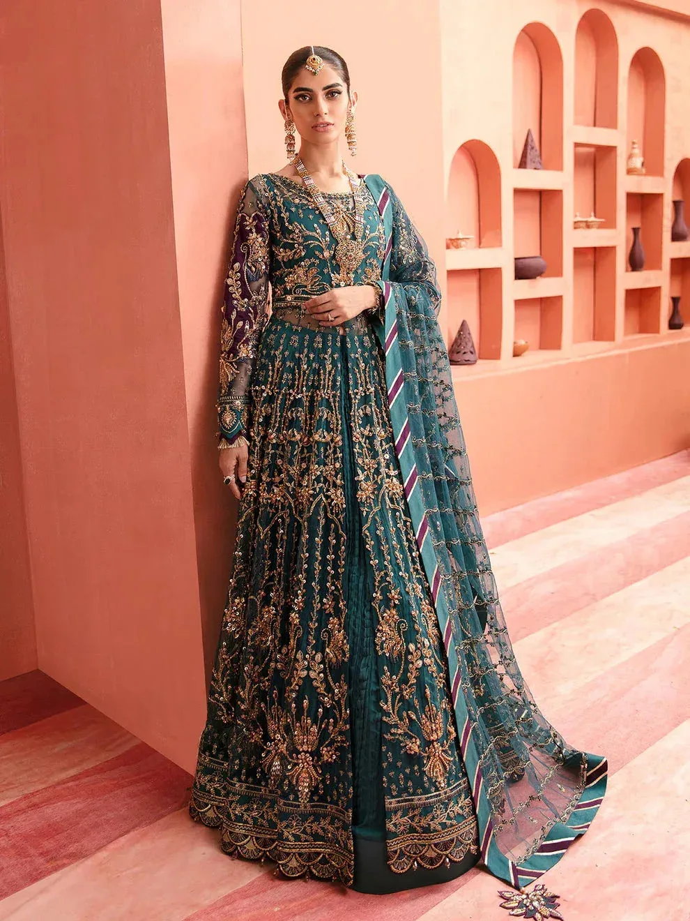 Gulaal Wedding Formals Purple Raw Silk – view 1 – Poshaq