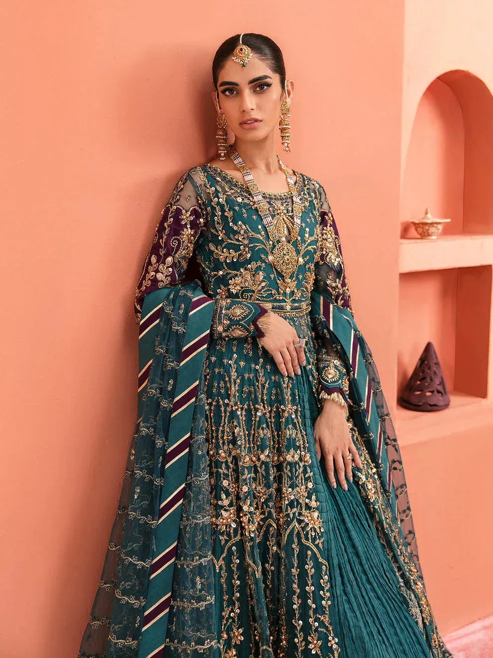 Gulaal Wedding Formals Purple Raw Silk – view 3 – Poshaq