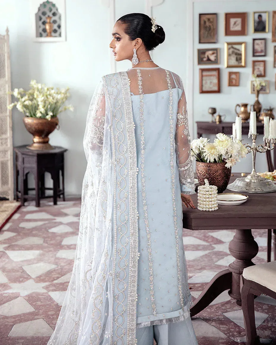 Gulaal Wedding Formals Blue Raw Silk – view 2 – Poshaq