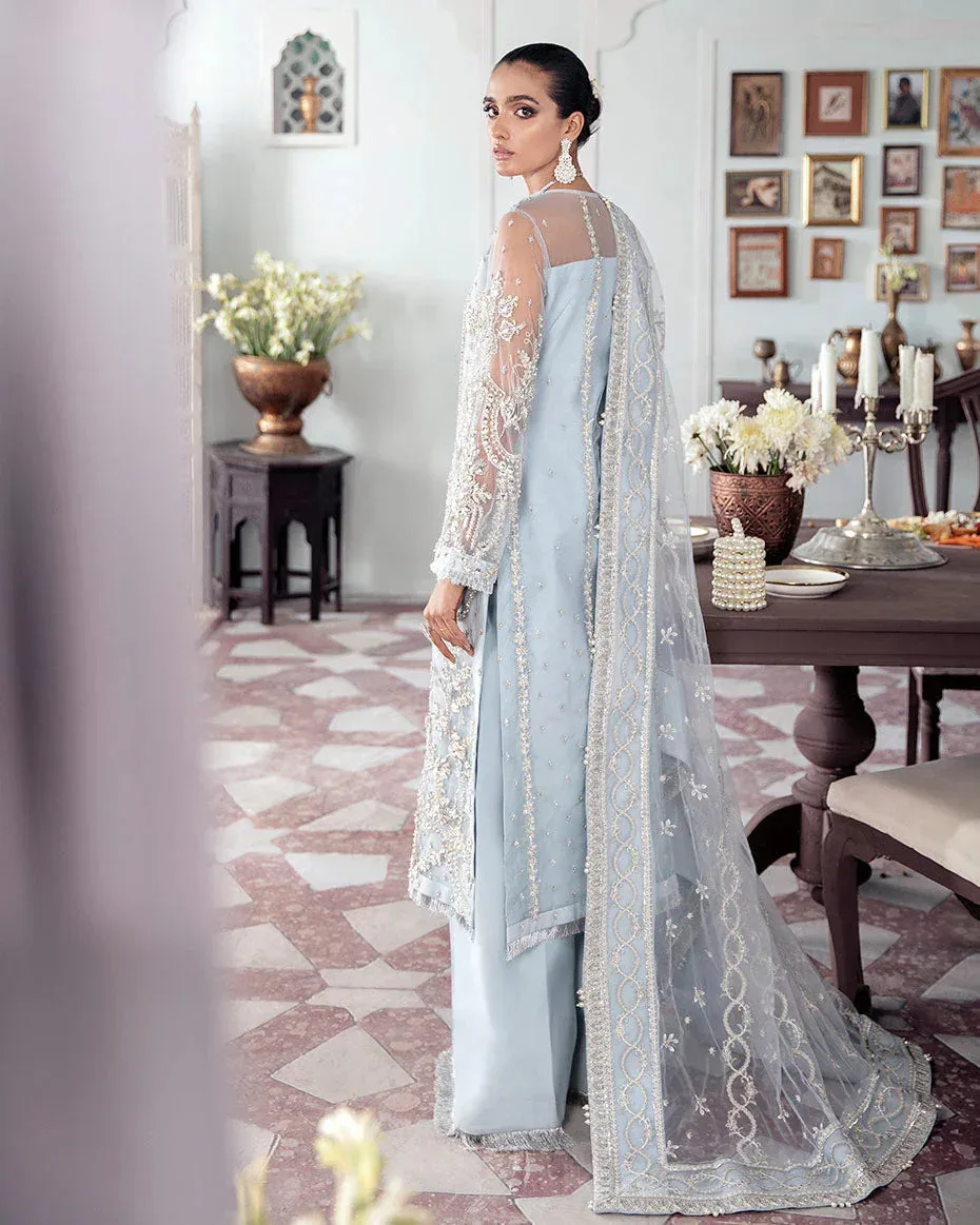 Gulaal Wedding Formals Blue Raw Silk – view 4 – Poshaq