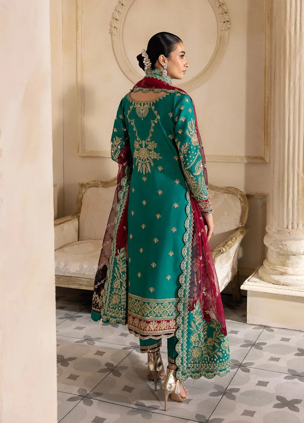 Gulaal Wedding Formals Green – view 2 – Poshaq