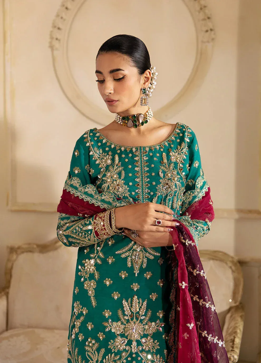 Gulaal Wedding Formals Green – view 3 – Poshaq