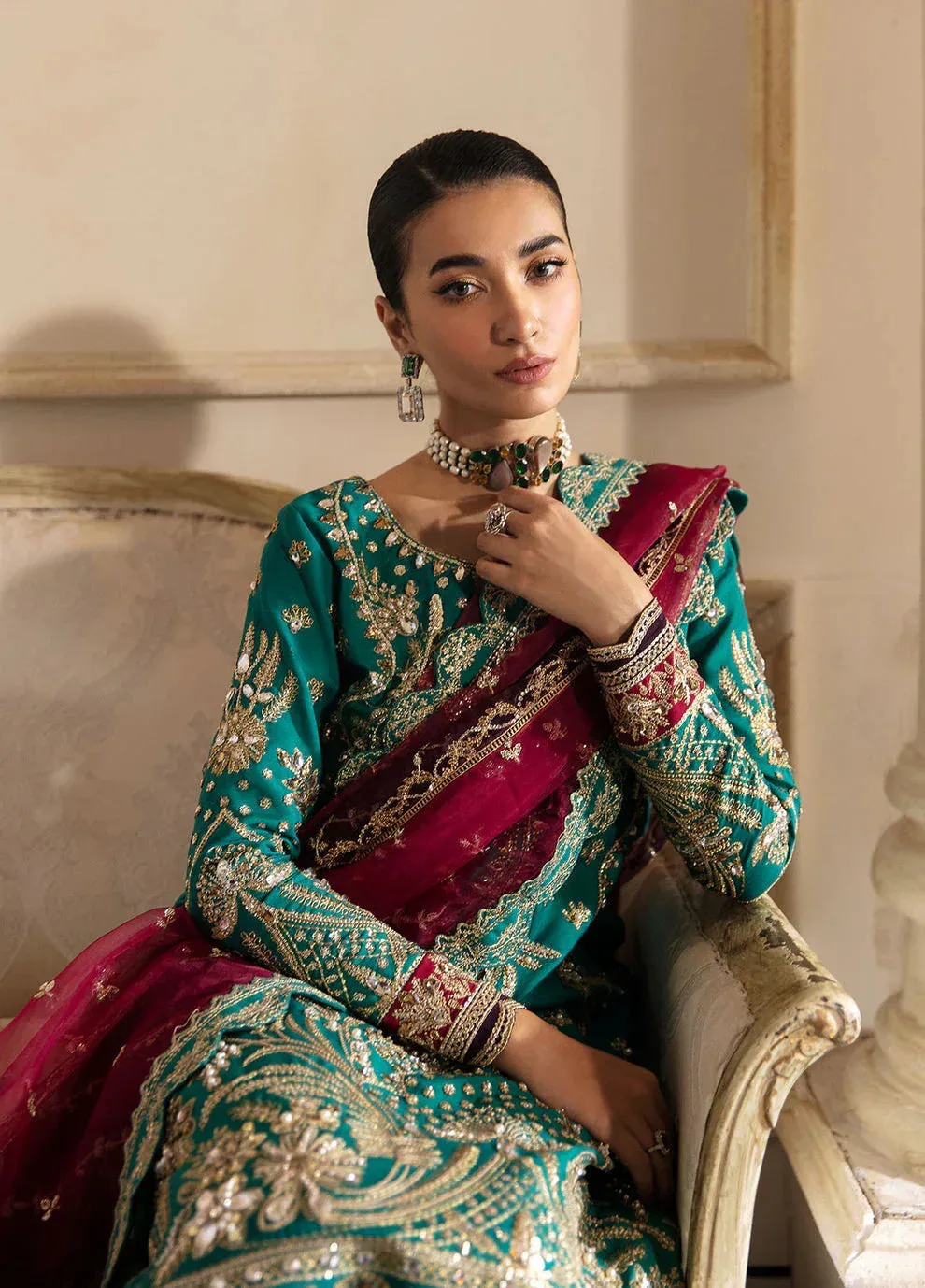 Gulaal Wedding Formals Green – view 4 – Poshaq