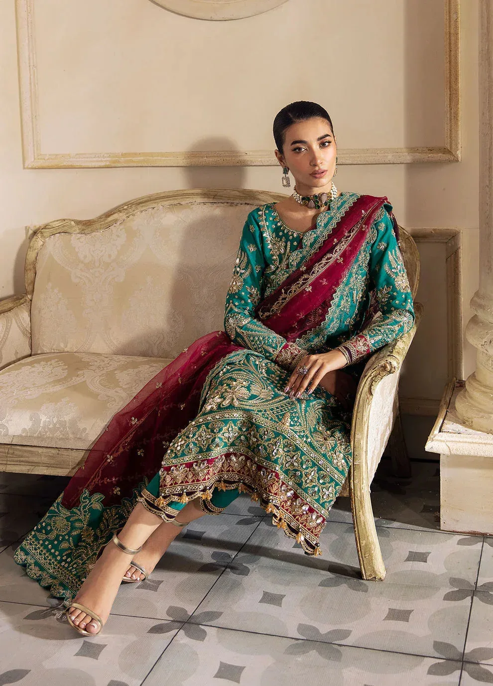 Gulaal Wedding Formals Green – view 5 – Poshaq