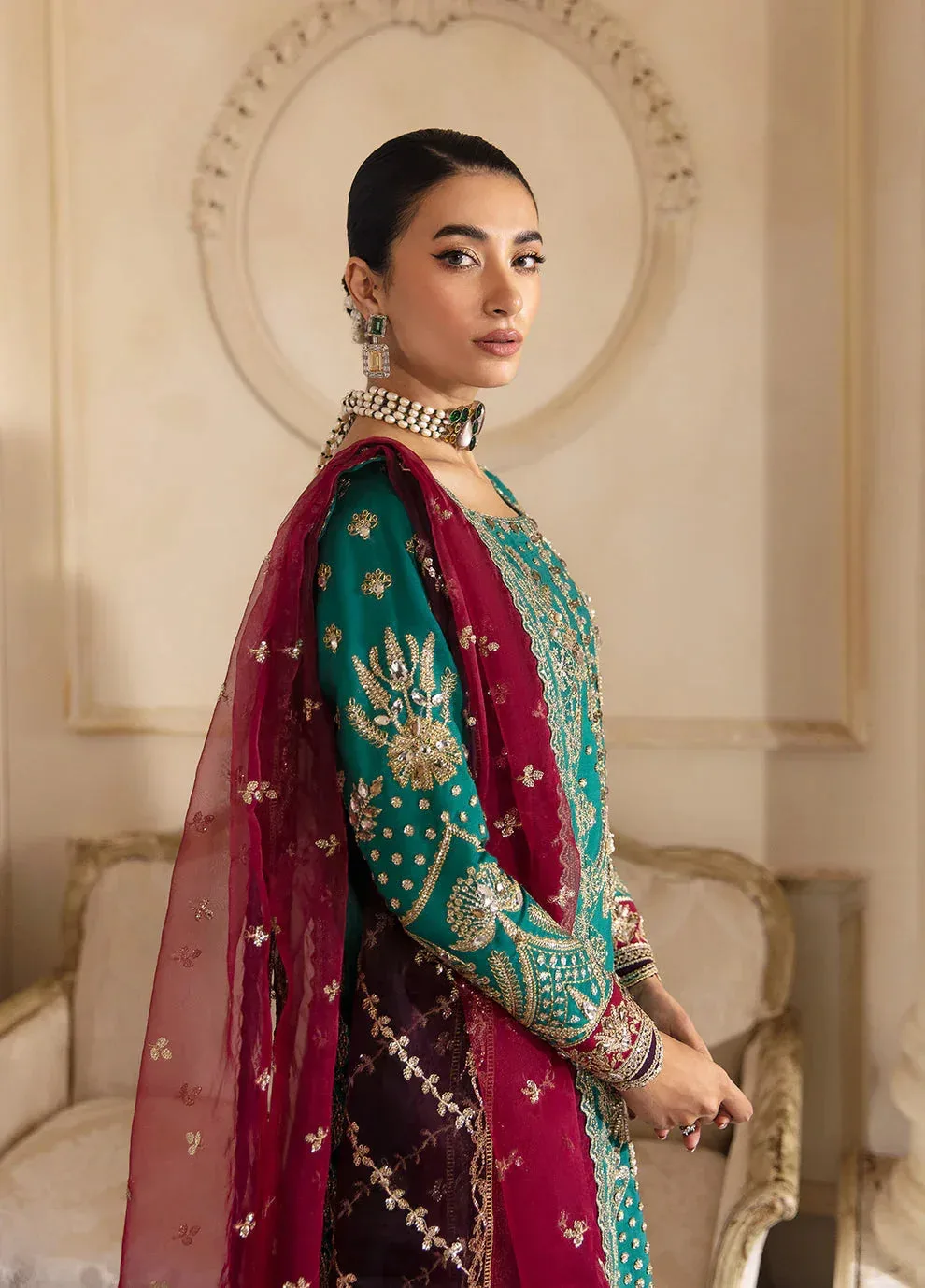 Gulaal Wedding Formals Green – view 6 – Poshaq