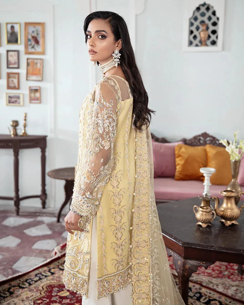 Gulaal Wedding Formals Yellow Raw Silk – view 2 – Poshaq