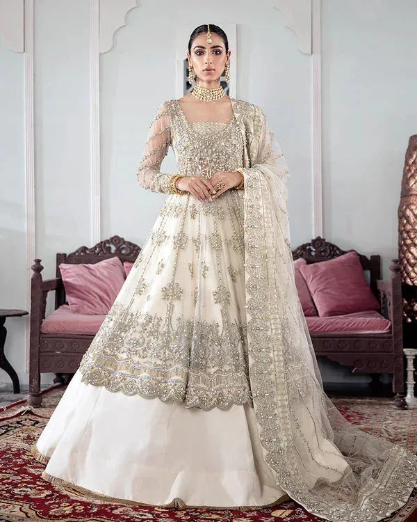 Gulaal Wedding Formals Off White Silk – view 1 – Poshaq