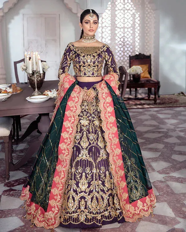 Gulaal Wedding Formals Purple Raw Silk – view 1 – Poshaq
